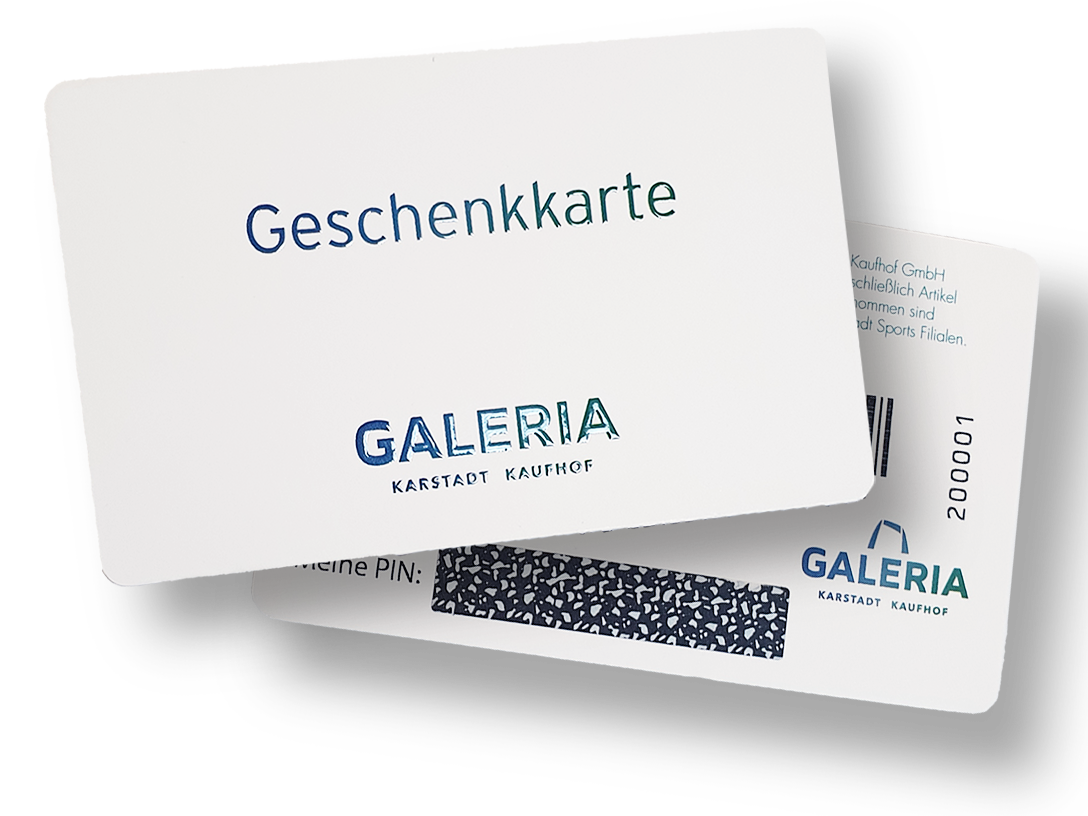 Gutscheinkarte im Einzelhandel, Beispiel einer hochwertigen Geschenkkarte